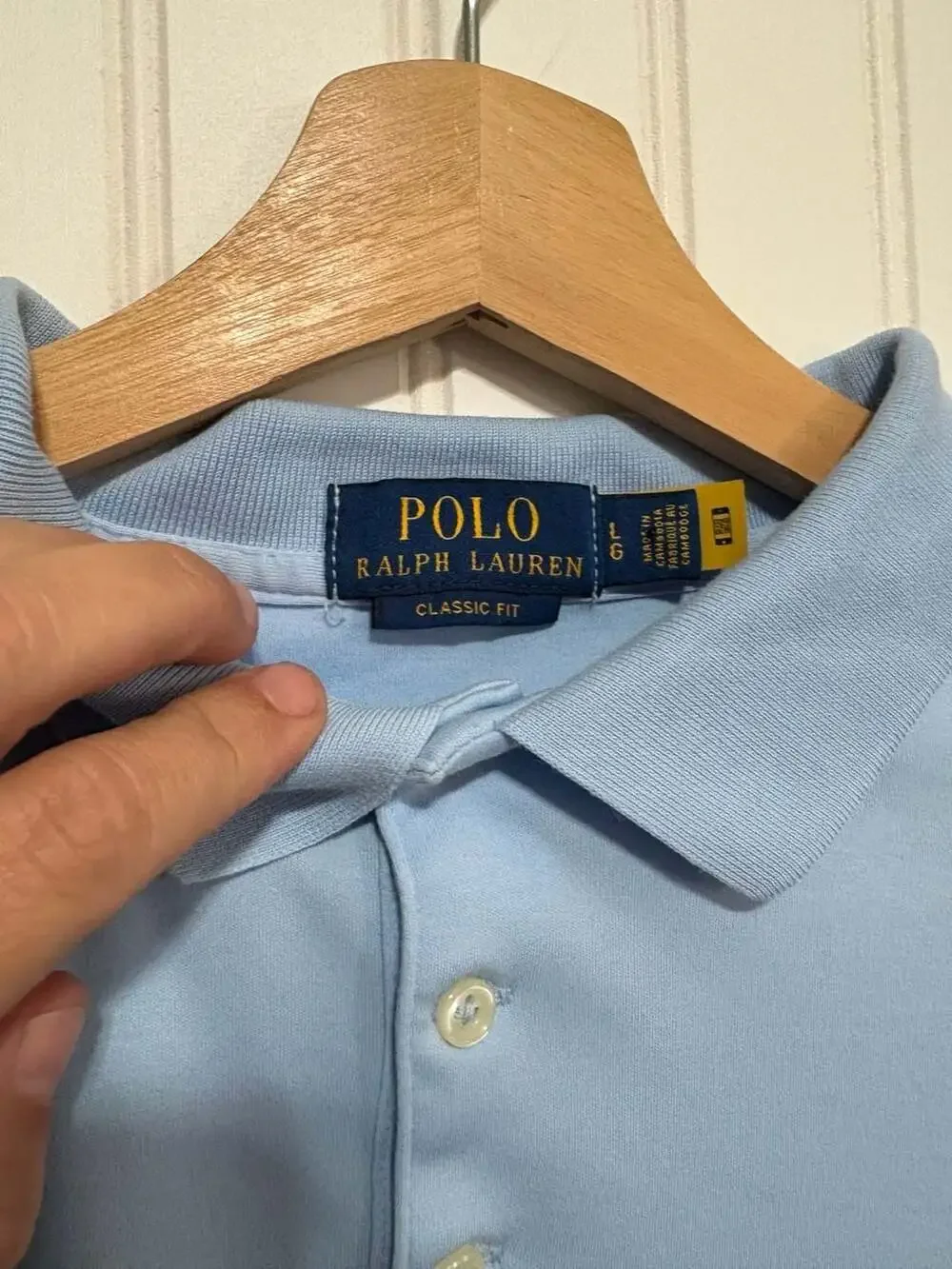 Polo Ralph Lauren Classic Fit Short Sleeve Polo Shirt Light Blue Size L